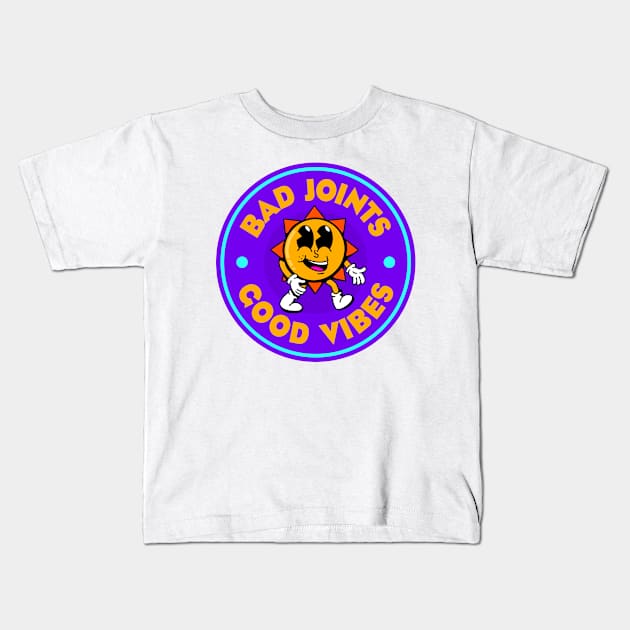 Bad Joints Good Vibes - Rheumatoid Arthritis - Funny RA Kids T-Shirt by Football from the Left